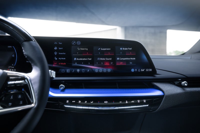 The 2026 OPTIQ-V Display Screen Displaying the V-Mode Settings | Opequon Motors in Martinsburg WV